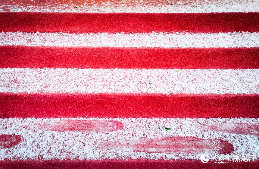 哈爾濱深秋“邂逅”初雪